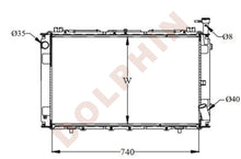 Cargar imagen en el visor de la galería, Nissan Radiator 1993- Copper Brass / 740 X 458 45 Mm
