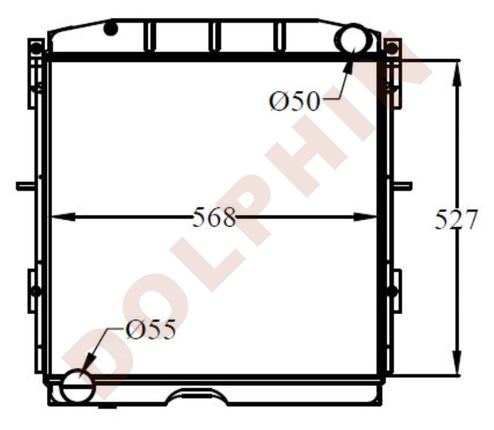 Nissan Rd7 Radiator NISSAN Radiator 2.3 (1997-2002) 527 x 668 x 45 mm | Dolphin Catalogue