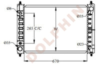 تحميل الصورة إلى عارض المعرض، NISSAN RADIATOR - 2.5 I 3.5 i (2007-2009) 670 x 408 x 26 mm Radiator
