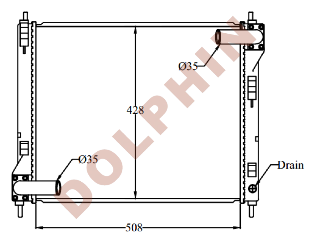 NISSAN Radiator - JUKE 16L 14 TURBO PULSAR 2015 (2011-2015) 508 x 428 ...