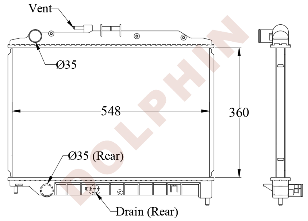 NISSAN Radiator, | Dolphin Catalogue