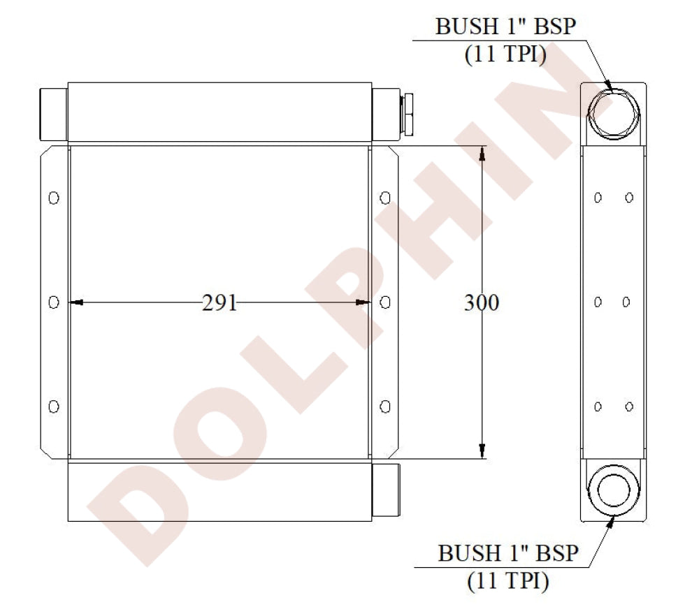 OIL COOLER - 300 x 291 x 63 mm Oil Cooler