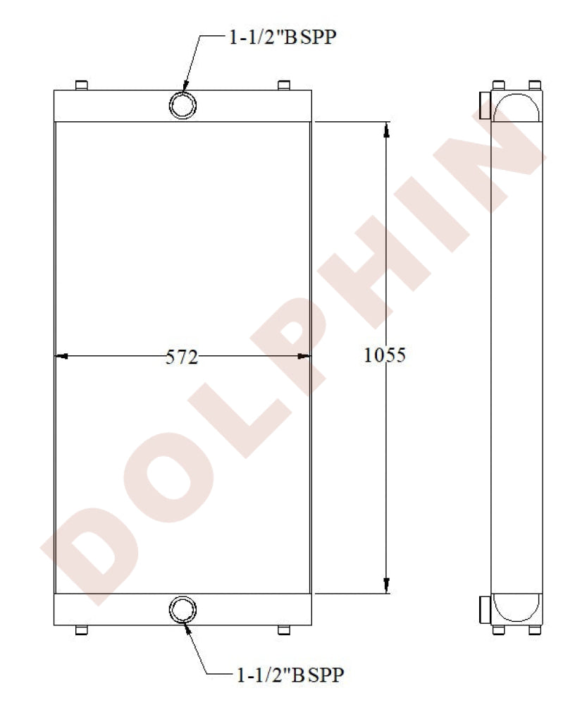 Oil Cooler - HYDRAULIC OIL COOLER - 1055 x 572 x 113 mm Oil Cooler