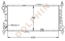 تحميل الصورة إلى عارض المعرض، OPEL RADIATOR - 1.7 D 1.5 D 1.5 TD (1993-2000) 650 x 268 x 40 mm Radiator
