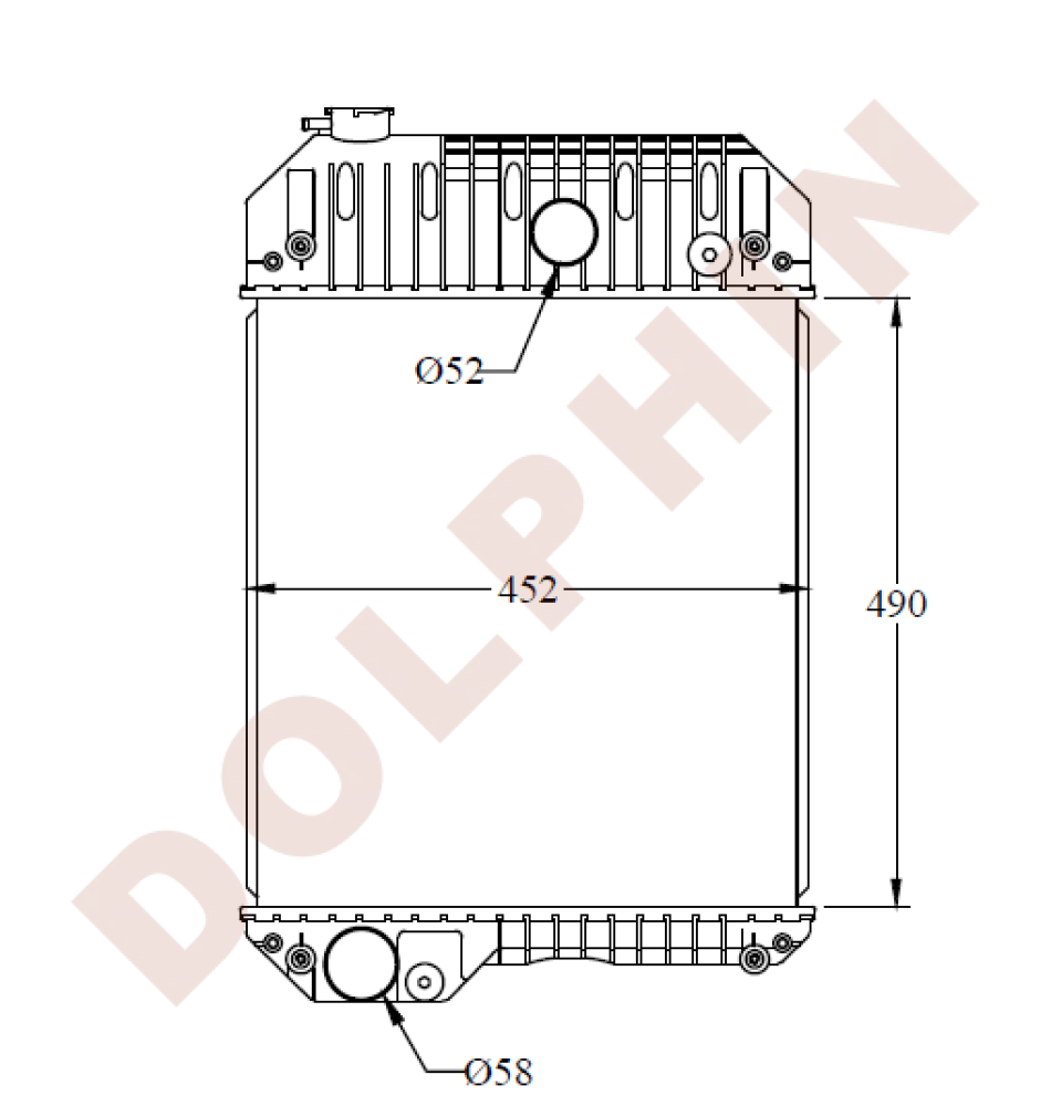 PERKINS Radiator - Screening Plant - 490 x 452 x 101 mm | Dolphin Catalogue