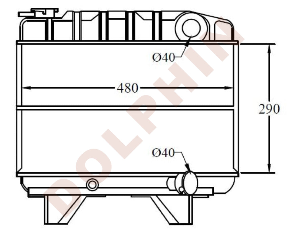 4r80290 Radiator PEUGEOT Radiator - 1.8 (1968-) 290 x 480 x 45 mm | Dolphin Catalogue