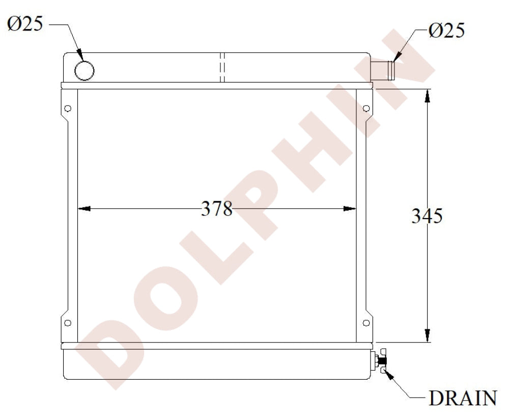 Radiator - 345 x 378 x 36mm Radiator