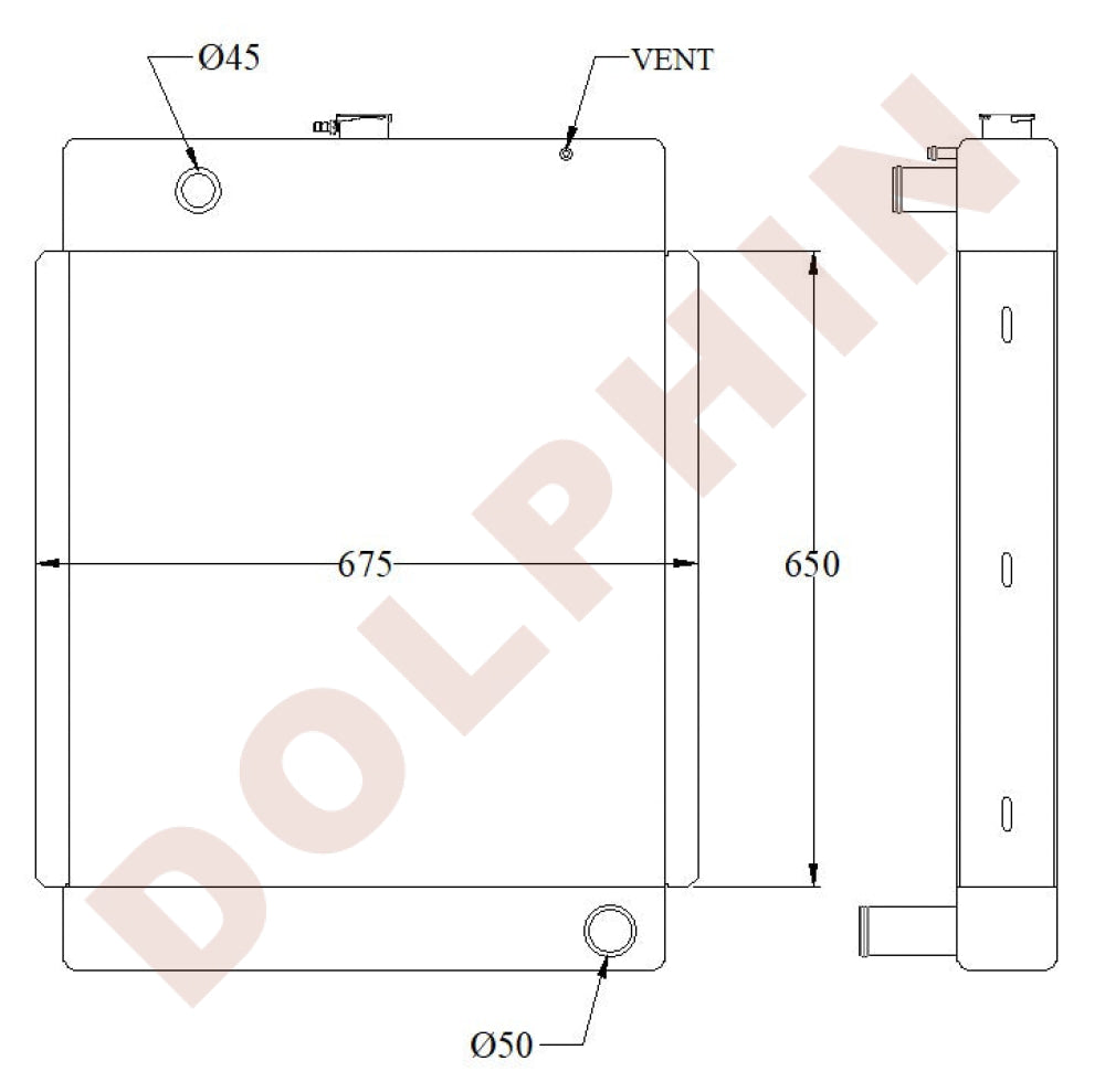 Radiator 650 x 675 x 101 mm Radiator