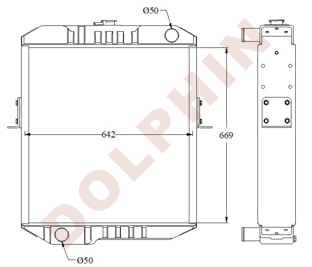 Radiator 669 x 642 x 92 Radiator