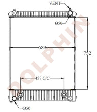 Load image into Gallery viewer, Radiator For Freightliner Year 2005-2007 Aluminum Plastic Hourglass / 752 X 689 48 Mm
