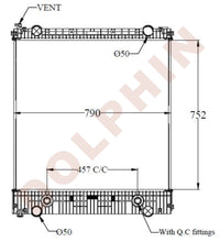 Load image into Gallery viewer, Radiator For Freightliner Year 2008-2009 Aluminum Plastic / 752 X 790 48 Mm
