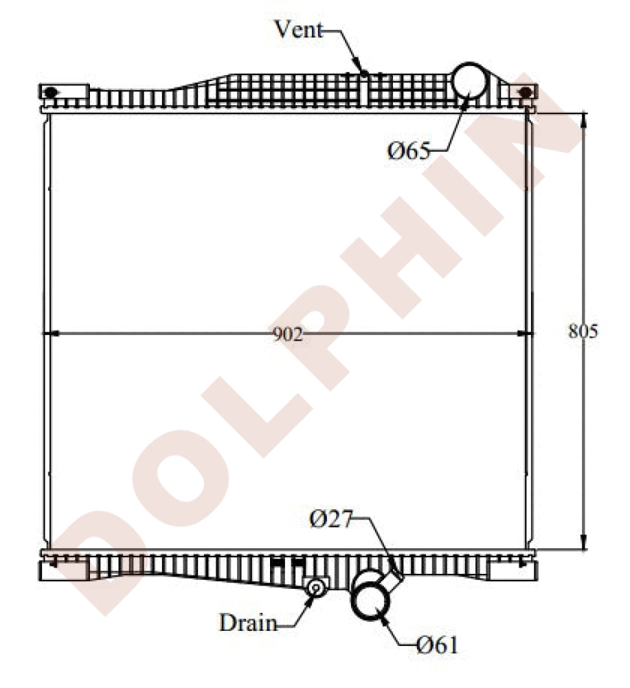 RENAULT Radiator 2013 805 x 878 x 48 Radiator