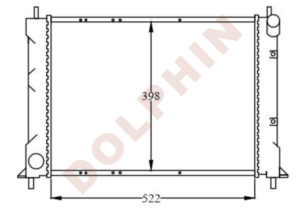 Rover Pr Radiator ROVER Radiator 1.4 I, 1.6 I, 1.8 i (1999-2004) 522 x 398 x 24 mm ...