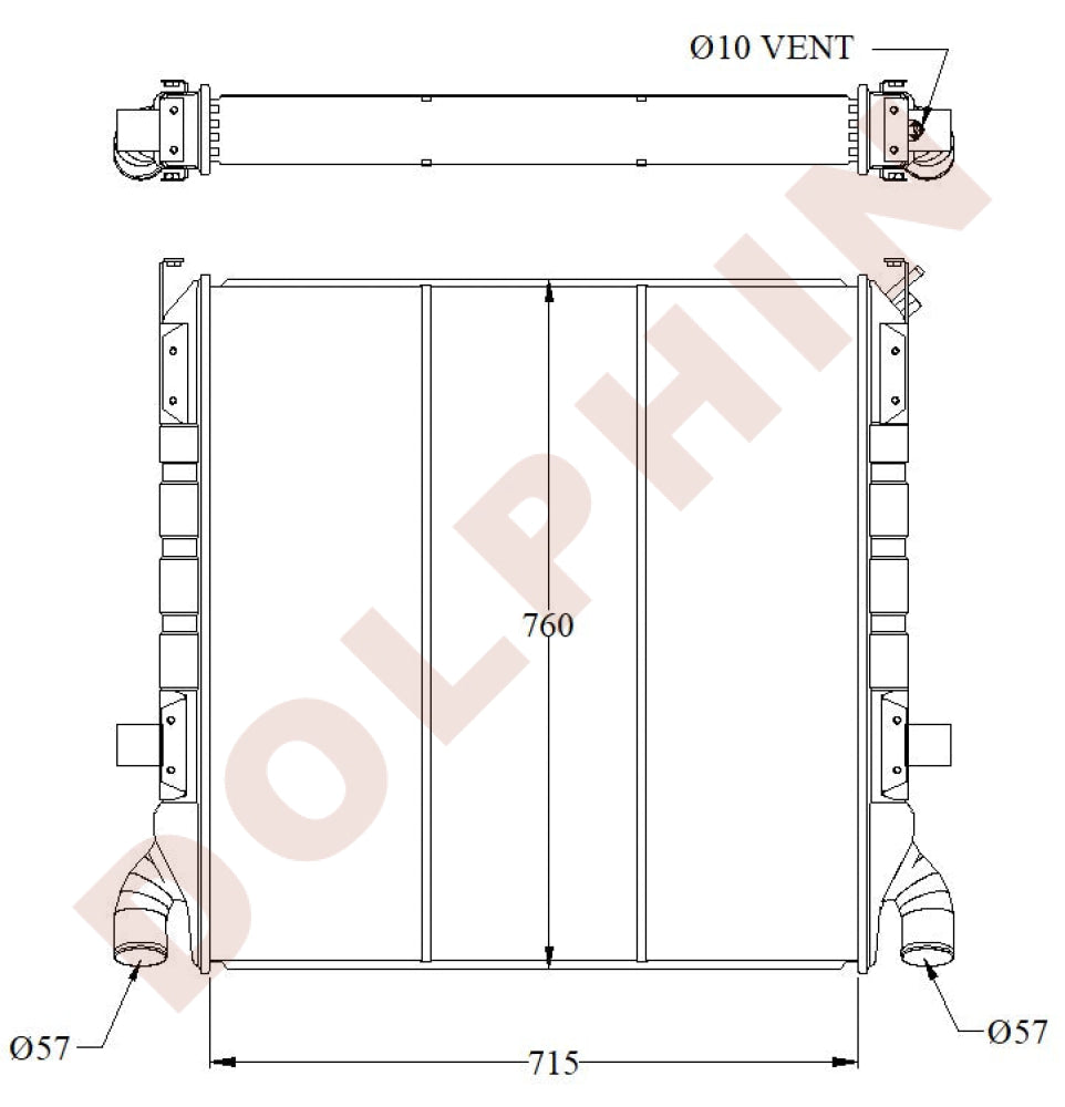 SCANIA Radiator 1981- 715 x 760 x 76 mm Radiator