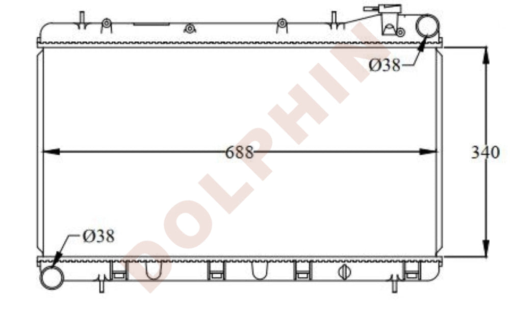 Subaru Radiator Material SUBARU Radiator - 1.5 i 16V, 1.6 i 16V, 1.8 i 16V, 2.0 i (1992-1998) 3 ...