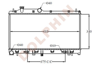 Subaru Radiator Material SUBARU Radiator - Forester 2.5, Impreza WRX 2.5 (2008-) 340 x 688 x 16 ...