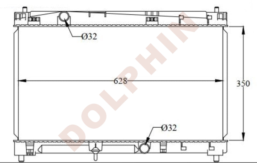 Guide Radiator Toyota TOYOTA Radiator - 1.3 i 16V, 1.8 i 16V (2005-2007) 350 x 638 x 24 mm ...