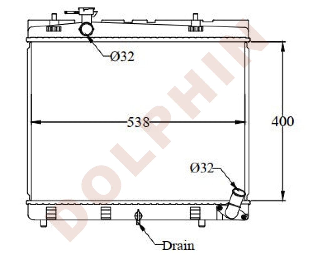 TOYOTA Radiator - TOYOTA ETIOS (2016-) 400 x 538 x 16 mm | Dolphin ...