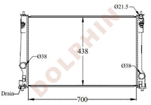 تحميل الصورة إلى عارض المعرض، TOYOTA RADIATOR - 2.5L 4 CYL (2018-) 700 x 438 x 26 mm Radiator
