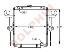 Load image into Gallery viewer, TOYOTA RADIATOR - (2007-) 560 x 518 x 48 mm Radiator
