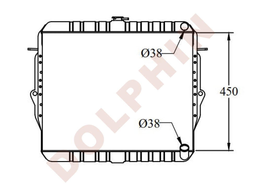 TOYOTA Radiator - 450 x 529 x 60 mm | Dolphin Catalogue