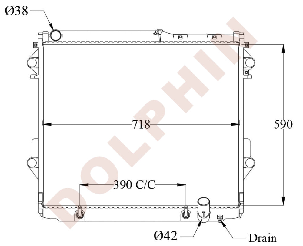 TOYOTA Radiator, Year- 2012-2015 | Dolphin Catalogue