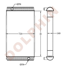 تحميل الصورة إلى عارض المعرض، Radiator For Volvo Aluminum Plastic / 1118 X 720 140 Mm
