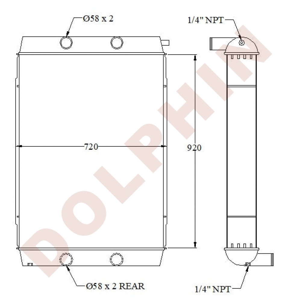 VOLVO Radiator - Articulated Dump Truck A30 - 920 x 720 x 140 mm ...