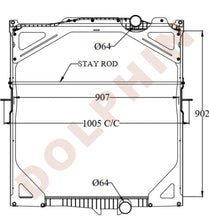 Load image into Gallery viewer, VOLVO Radiator - FH12 420, 460, 500, 550HP, FH16 470, 520, 540, 550, 580, 610, 660HP (1993-) 902 x 907 x 48 mm
