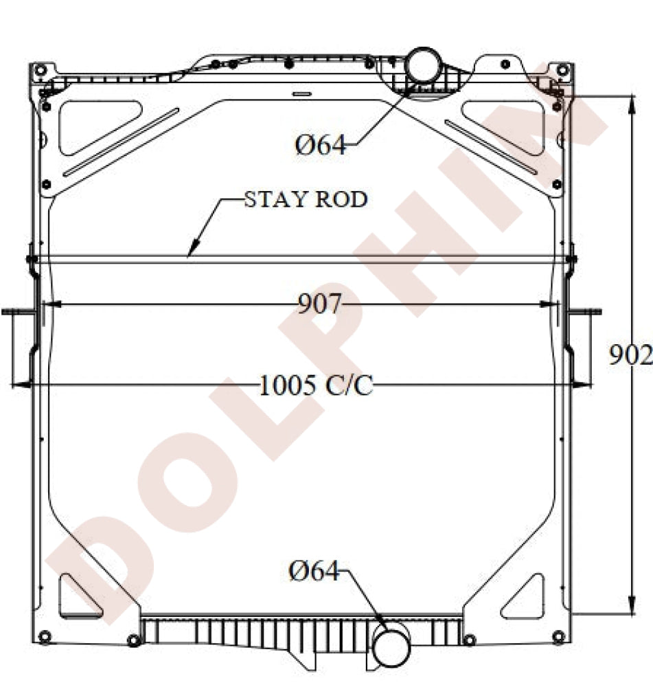 VOLVO Radiator - FH12 420, 460, 500, 550HP, FH16 470, 520, 540, 550, 5 ...