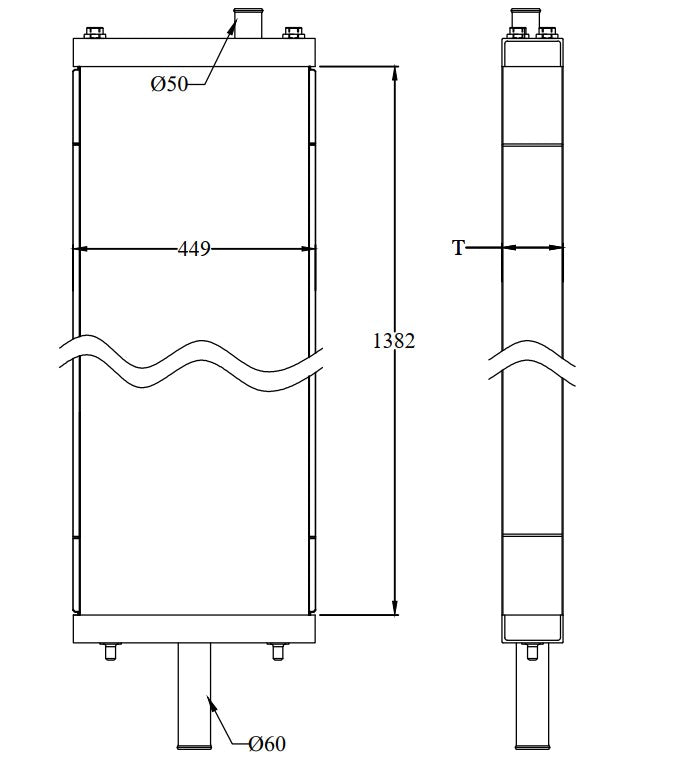 KOMATSU CRAWLER EXCAVATOR RADIATOR PC2000-8