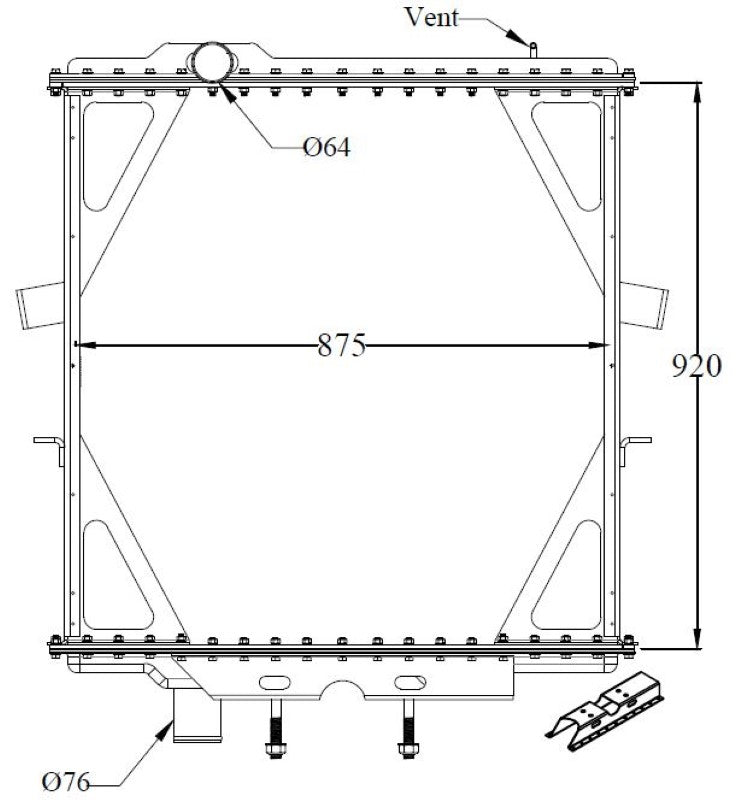 PETERBILT Radiator, Year 2003-2007